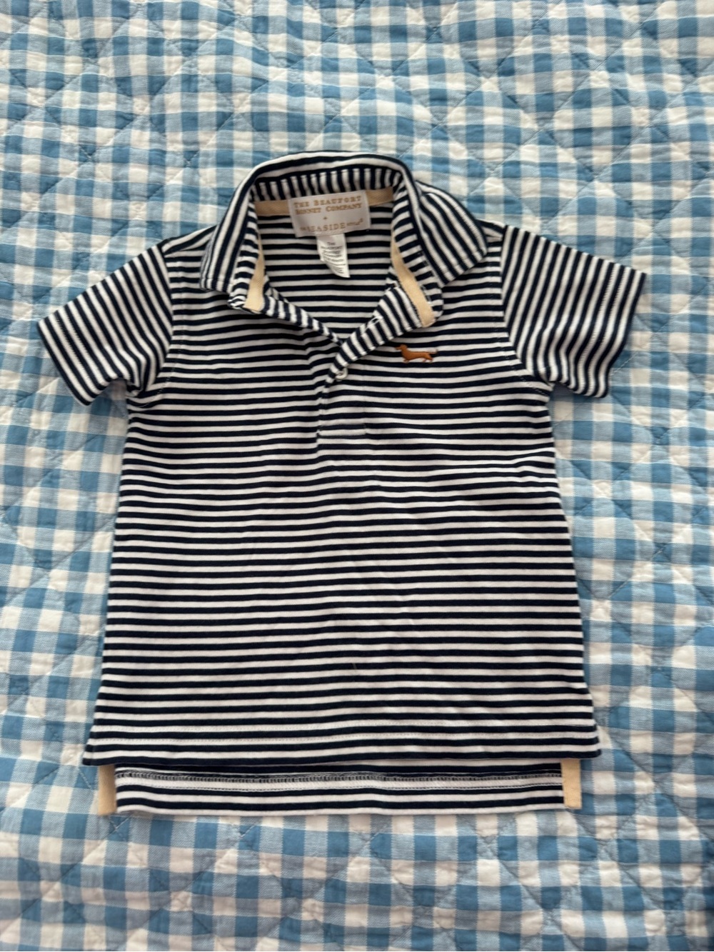 Beaufort Bonnet Company x The Seaside Style Navy & White Striped Polo